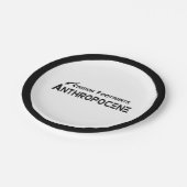 Koolstofvoetafdrukken - Antropoceen Papieren Bordje (Gekanteld)