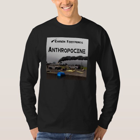 Koolstofvoetafdrukken - Antropoceen T-shirt (Voorkant)
