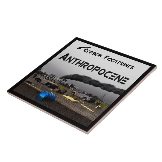 Koolstofvoetafdrukken - Antropoceen Tegeltje (Zijkant)