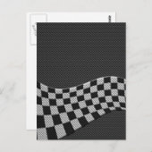 Koolstofvormer racegolfdecor briefkaart (Voorkant / Achterkant)