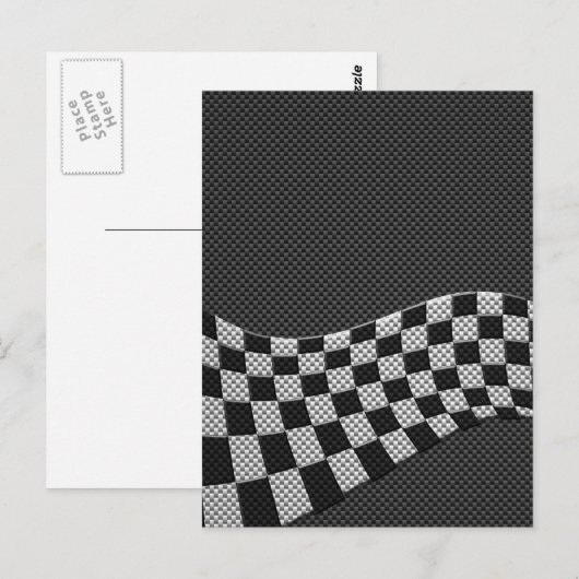 Koolstofvormer racegolfdecor briefkaart (Voorkant / Achterkant)