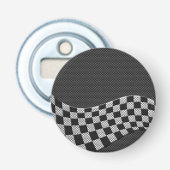 Koolstofvormer racegolfdecor button flesopener (Voorkant)