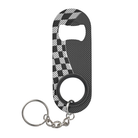 Koolstofvormer racegolfdecor mini flessenopener (Voorkant)