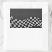 Koolstofvormer racegolfdecor rechthoekige sticker (Tas)