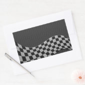 Koolstofvormer racegolfdecor rechthoekige sticker (Envelop)