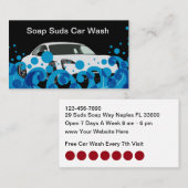 Koolstofwasthema Dubbelzijdige Visitekaartjes (Voorkant / Achterkant)