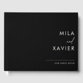 Koolstofzwart | Modern Minimal Wedding Guestbook Gastenboek (Voorkant)