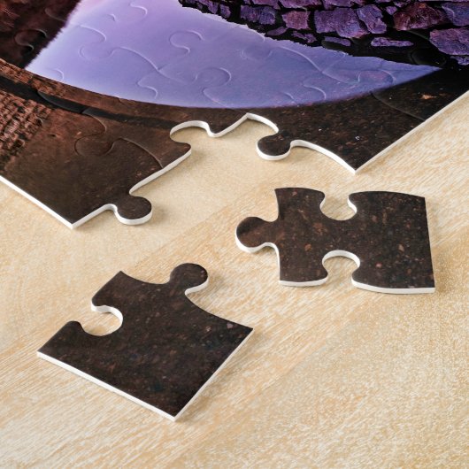 Koolstone Arch Bridge reflecteert Sunset Puzzle Legpuzzel (Zijkant)