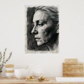 Kooltekening Poster | Expressieve Vrouwelijke Teke (Keuken)