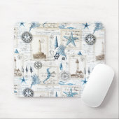 Koolthema nautische oceaanankerstuurwiel zie muismat (Met muis)