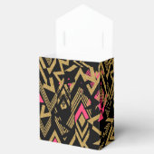 Kooltrendy faux goud glitter geometrisch patroon bedankdoosjes (Geopend)