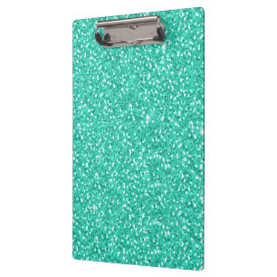 Kooltrendy trilling neonblauw faux glitter klembord