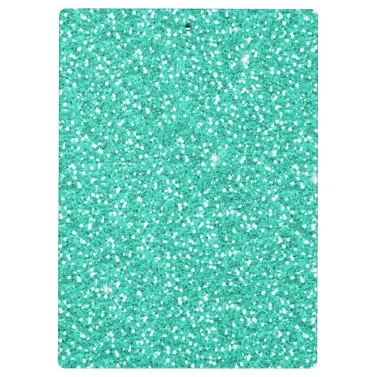 Kooltrendy trilling neonblauw faux glitter klembord (Achterkant)