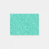 Kooltrendy trilling neonblauw faux glitter post-it® notes (Voorkant)