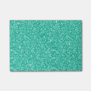 Kooltrendy trilling neonblauw faux glitter post-it® notes