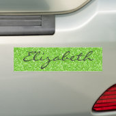 Kooltrendy trilling neongroene faux glitter bumpersticker (Op auto)