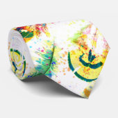 Kooltrendy waterverf neonsplatters veren stropdas (Opgerold)