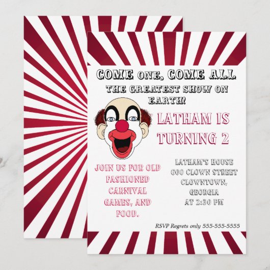 Kooluitnodiging Kaart (Voorkant / Achterkant)