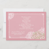 kooluitnodiging voor Roos-fotobevestiging Kaart (Achterkant)