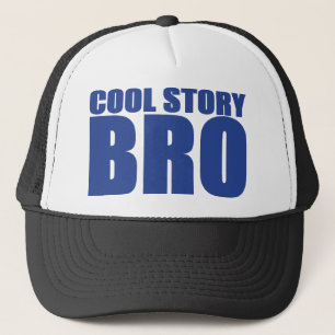 KOOLVERHAAL BRO TRUCKER HAT (ZWART EN BLAUW) PET