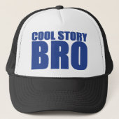 KOOLVERHAAL BRO TRUCKER HAT (ZWART EN BLAUW) TRUCKER PET (Voorkant)