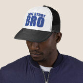 KOOLVERHAAL BRO TRUCKER HAT (ZWART EN BLAUW) TRUCKER PET (In situ)