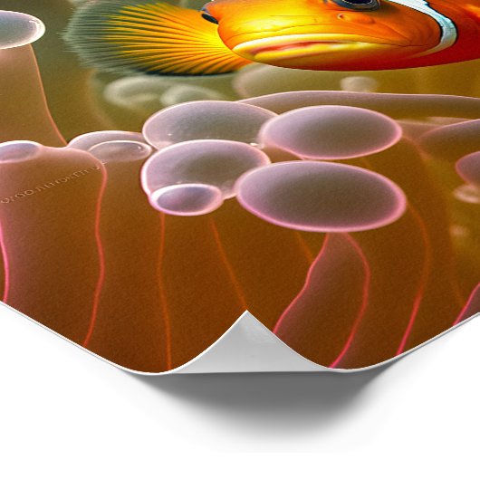 Koolvis in Zee Anemone Poster (Hoek)