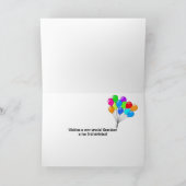 Koolvis in zeewier voor de tweede verjaardag kaart (Binnen)