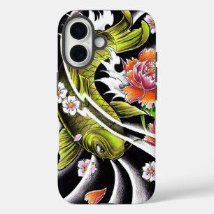 Koolvis, oraal japans zwarte inkt, gelukzali iPhone 16 hoesje