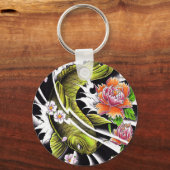 Koolvis, oraal japans zwarte inkt, gelukzali sleutelhanger (Voorkant)