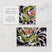 Koolvis, oraal japans zwarte inkt, gelukzali visitekaartje (Voorkant / Achterkant)