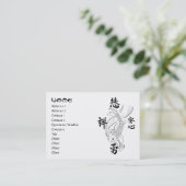 Koolvis, oraal japans zwarte inkt, gelukzali visitekaartje (Staand voorkant)