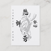 Koolvis, oraal japans zwarte inkt, gelukzali visitekaartje (Achterkant)