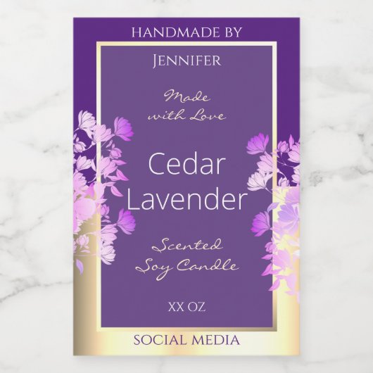 Koolvis - Paarse etiketten voor verpakkingsdoelein (Enkel label)