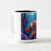 Koolvis Tweekleurige Koffiemok (Voorkant links)