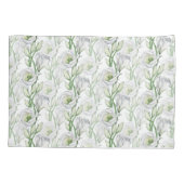 Koolvis wit floreel comfortabel kussensloop (Achterkant)