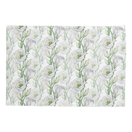 Koolvis wit floreel comfortabel kussensloop (Achterkant)