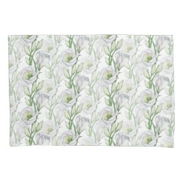 Koolvis wit floreel comfortabel kussensloop