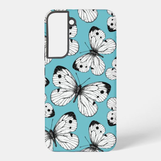 Koolvlinderpatroon Samsung Galaxy Hoesje (Achterkant)