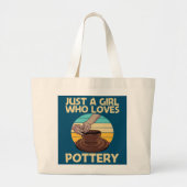 Koolvormig aardewerk voor meisjes, keramische kera grote tote bag (Voorkant)