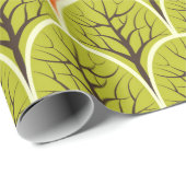 Koolvos en beer in een bos naadloos patroon cadeaupapier (Rol Hoek)