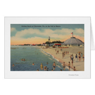 Koolwater, FL - Zwemmers en zonnebaden op strand