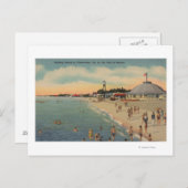 Koolwater, FL - Zwemmers en zonnebaden op strand Briefkaart (Voorkant / Achterkant)