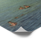 Koolwater, FL - Zwemmers en zonnebaden op strand Poster (Hoek)