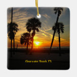 Koolwaterstrand Zonnezon Keramisch Ornament<br><div class="desc">Sunset,  Clearwater Beach,  Florida.</div>