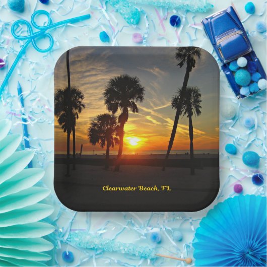 Koolwaterstrand Zonnezon Papieren Bordje (Feest)