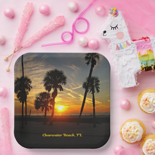 Koolwaterstrand Zonnezon Papieren Bordje (Feest)