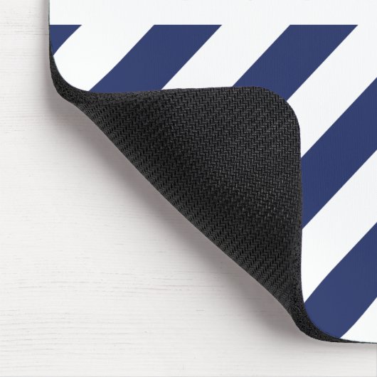 Koolwit en blauw gestreept muismat (Hoek)