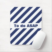 Koolwit en blauw gestreept muismat (Met muis)