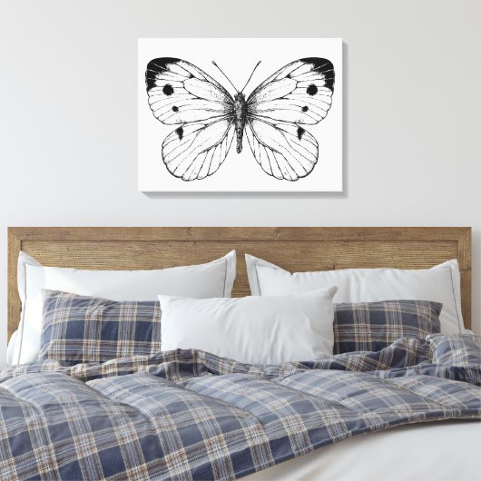 Koolwitje Canvas Afdruk (Insitu (Slaapkamer))
